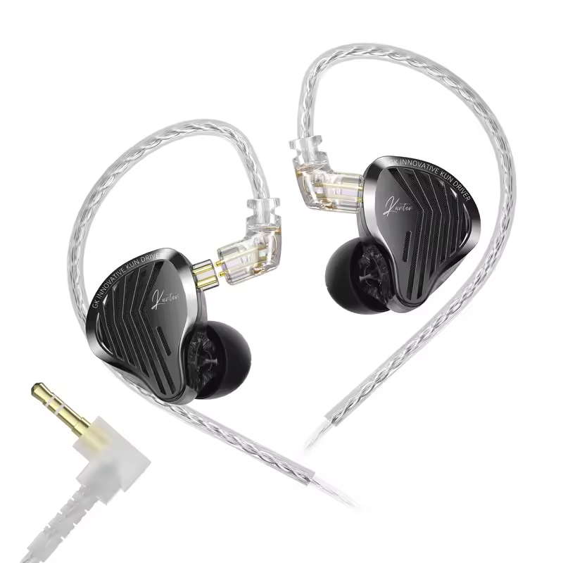 GK KUNTEN Dynamic Drive Headphones HIFI Heavy Bass Earbuds Sports Metal Headphones Detachable Headphones 2PIN KZ Zenith EDX - Image 10