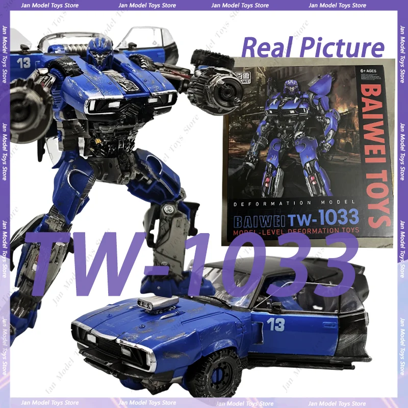 NEW BAIWEI TW-1033 Transformation Action Figure Collection KO SS46 Jolt Bouncing Ball Blue Warrior Robot Toys Birthday Gift