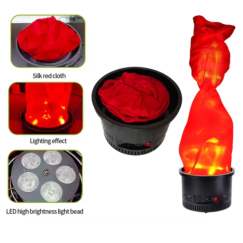 

Popular Red Artificial Silk LED Fire Flame Effect Stage Lights Fire Machine for Indoor Outdoor Party DJ Performance Halloween