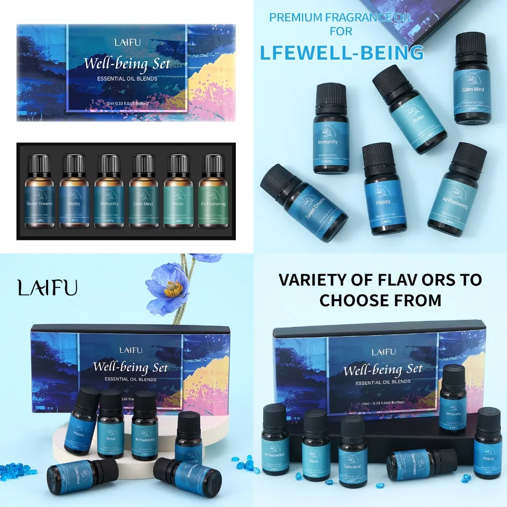 Water Soluble Aromatherapy Essential Oil Kit, Fresh Air Deodorant for , Office & Spa - Customizable Essential Oil Blend，Sweat