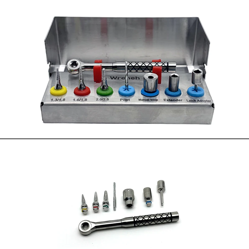 

Dental Implant Screwdriver Removal Kit Bone Expander Sos Set Remove Broken Fixture Ratchet Wrench Universal Restoration Parts