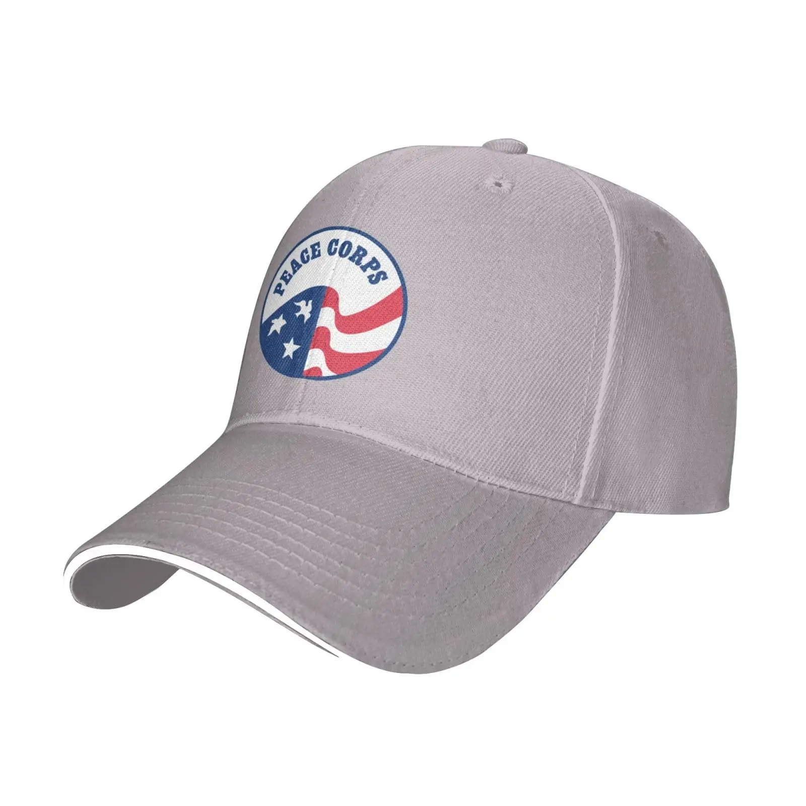 

Peace Corps Christmas Hat Baseball Cap Duck Tongue Cap Adult Sandwich Hat Gray