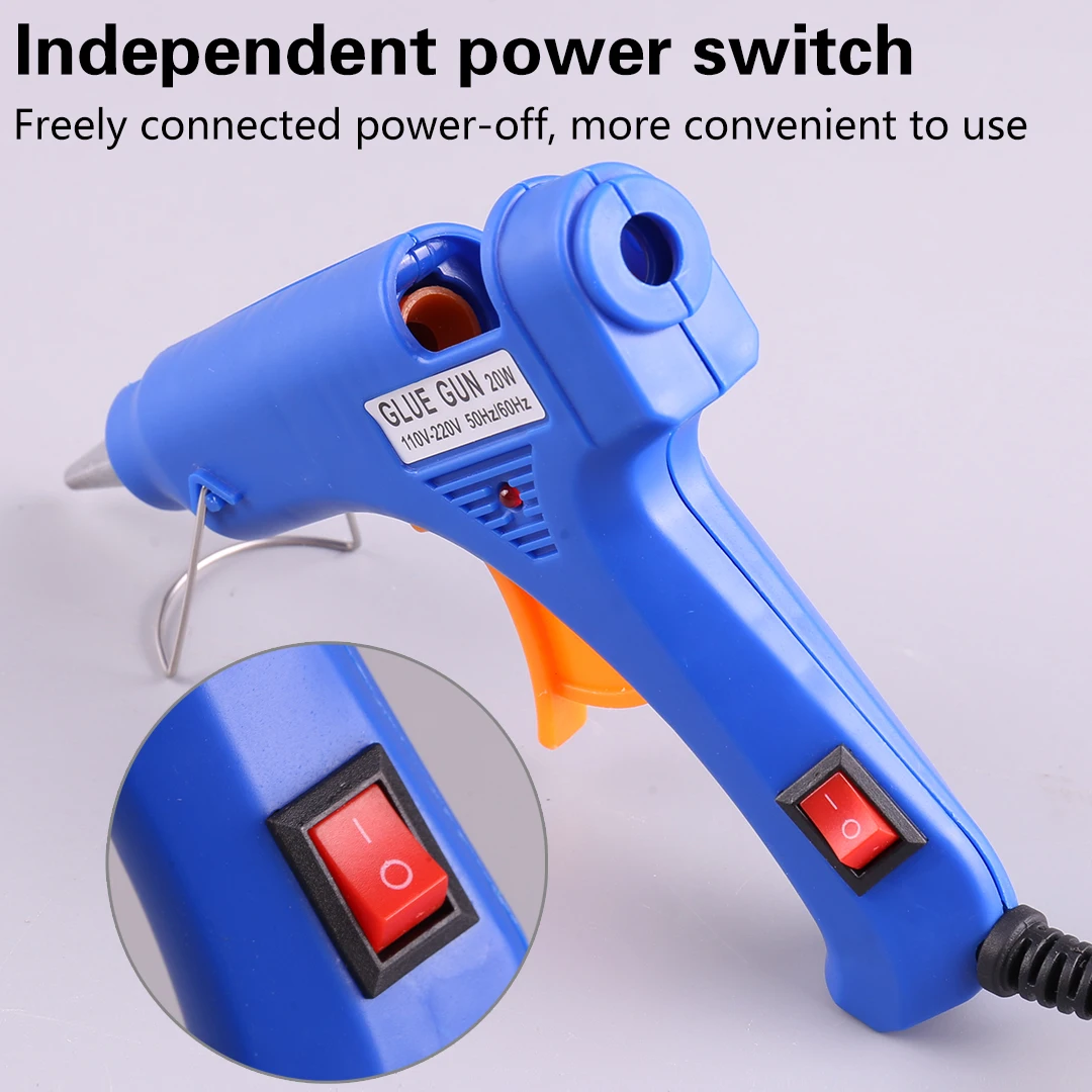Cz pistola de cola quente 20w tamanho pequeno 7mm de espessura haste de cola arma elétrica de derretimento ferramenta de reparo de modelo de aeronave