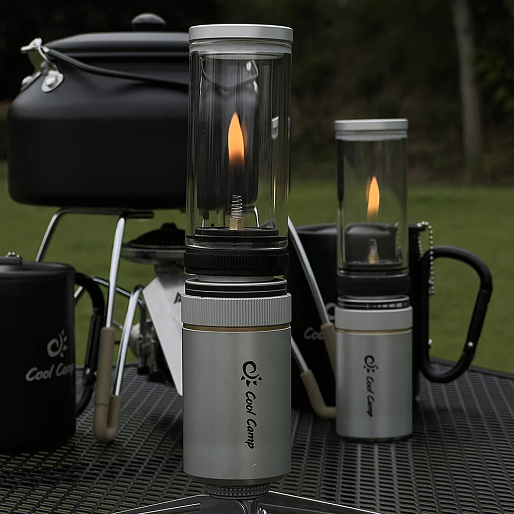 

1 Set Camping Candlelight Kit Portable Lamp Windproof CandleLight Outdoor Camping GasBurner Light Tent Lamp Picnic BBQ Lantern