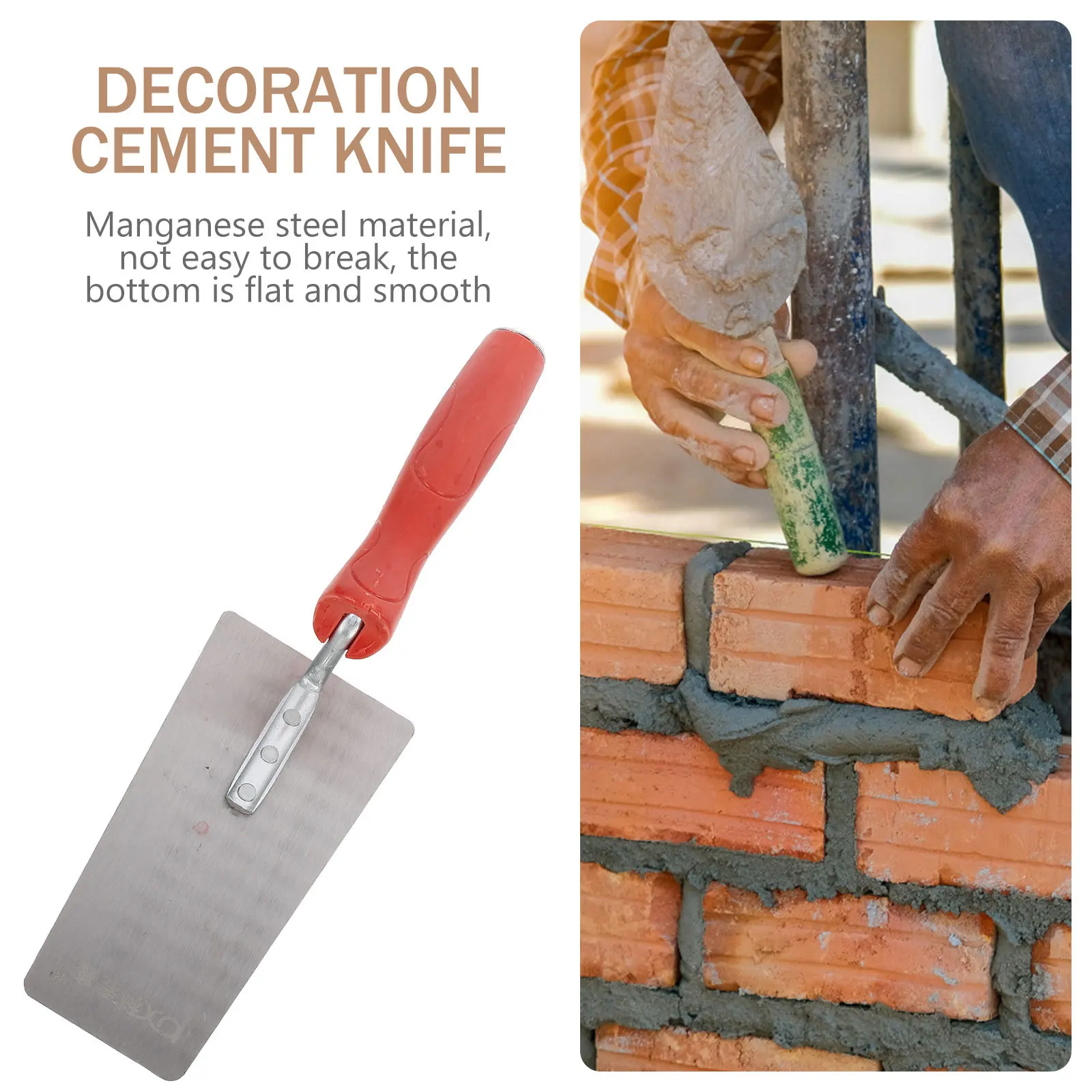 المعجون القاطع دريوال مجرفة عالية التحمل البناء ملعقة عدم الانزلاق مقبض شفرة فولاذية دائم مقاومة للصدأ التسوية الجص