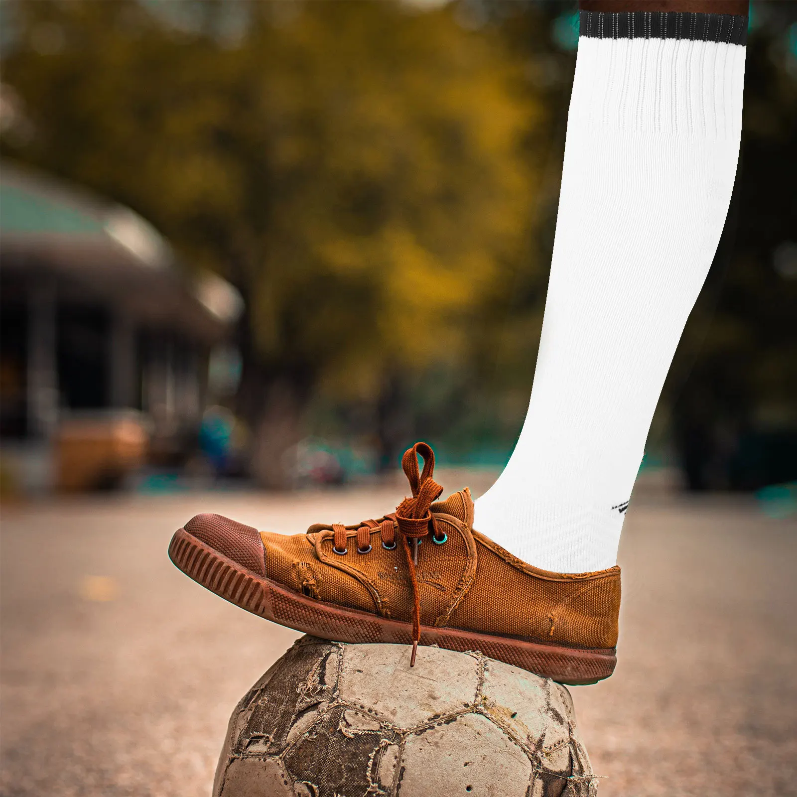 1 paio di calzini a compressione da calcio per ragazzo, calze sportive, calzini da calcio elastici traspiranti per attività all'aperto, calze da calcio