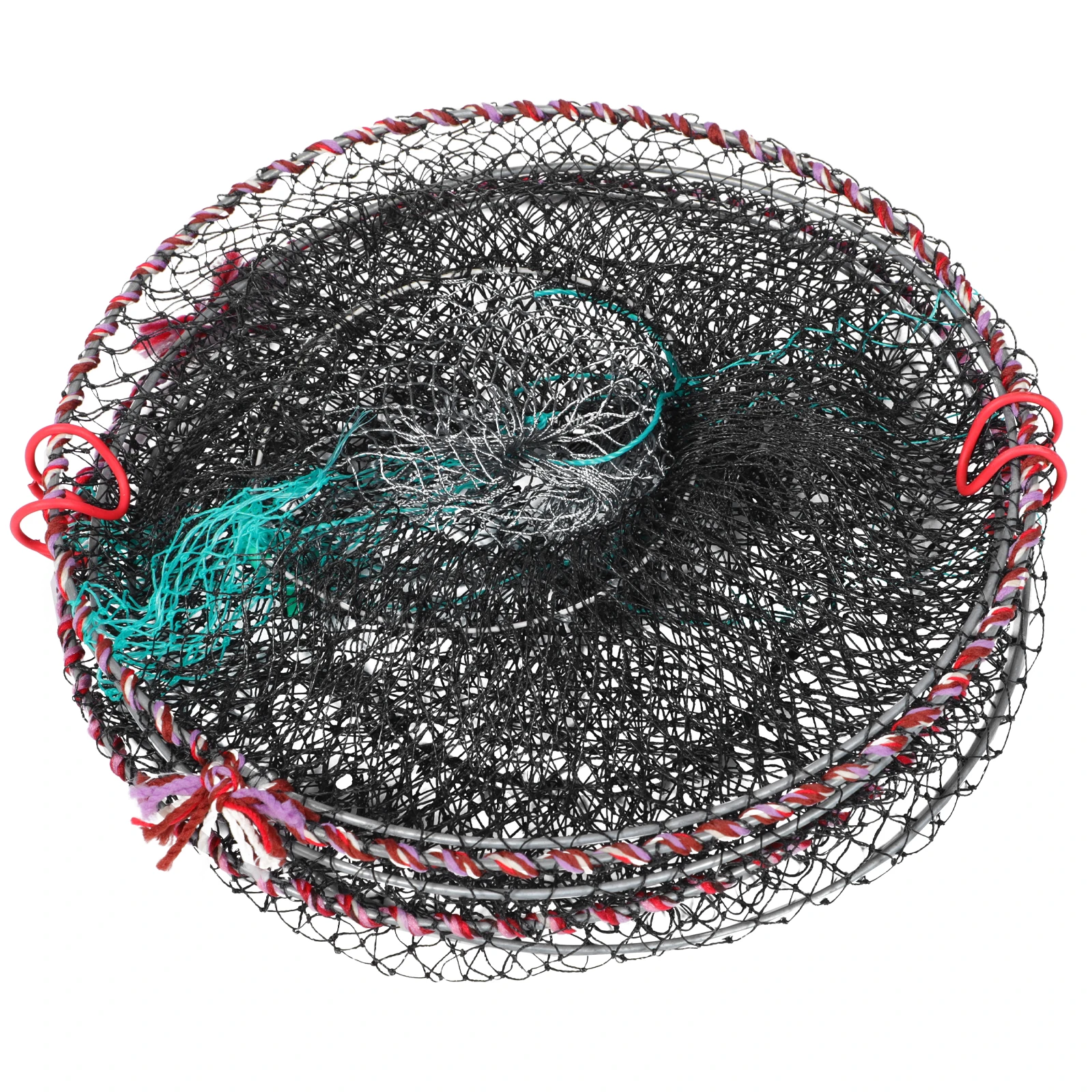 

Spring Cage Net Fishing Nets Crabbing Equipment Carp Folding Pond Nylon for Shrimp Eel Catching