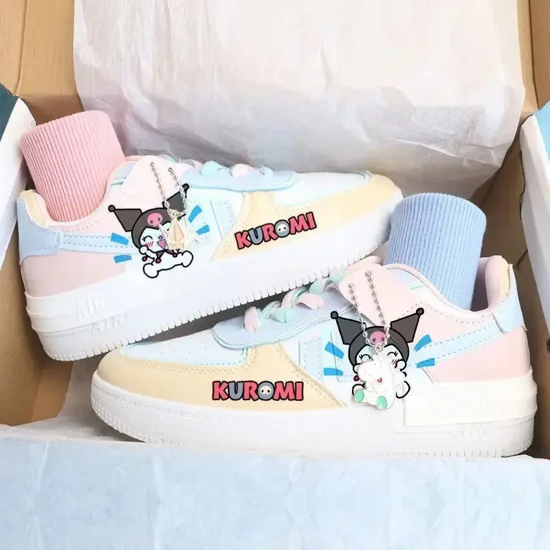 Sanrio Autumn and Winter New Cinnamoroll Kuromi My Melody Candy Color Cute Sneakers Female Middle School Students Sneakers