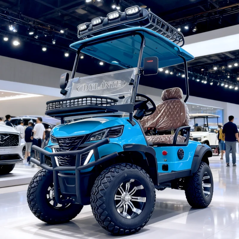 

Hot Selling Two-Seater Golf Cart With Luggage Rack 60V 180Ah Lithium Battery Four-Wheel Disc Brake Classic Club Car
