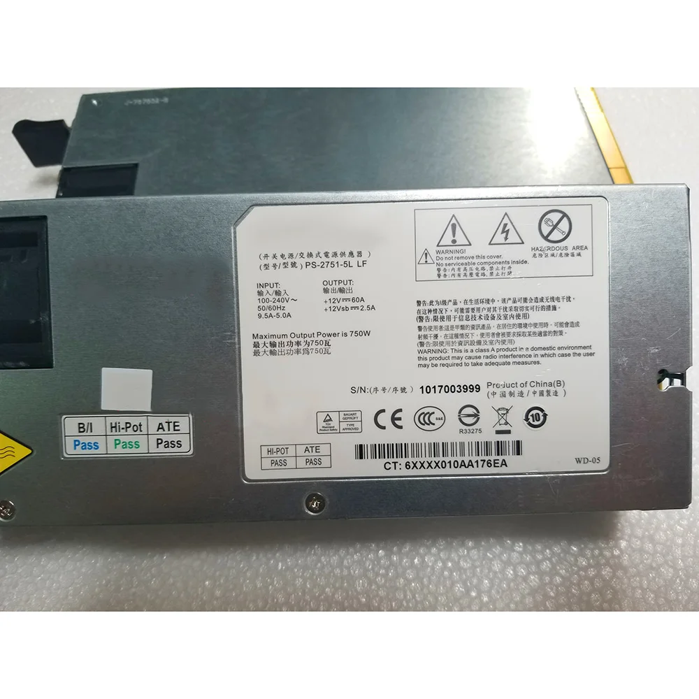 

Прочный источник питания для DELL C2100 PS-2751-5L LF 750 Вт