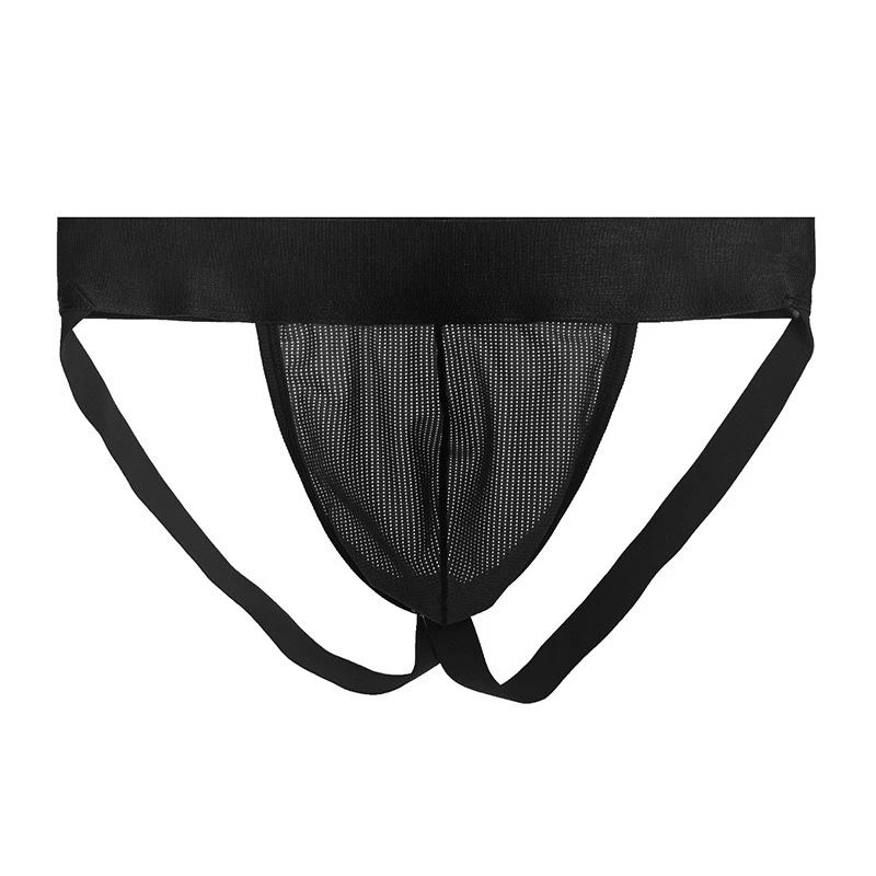 

Men's Mesh Jockstrap Underwear - Low Waist Breathable Thong with Pouch, youth Sexy Athletic Supporter for Sports & Intimate Wear
