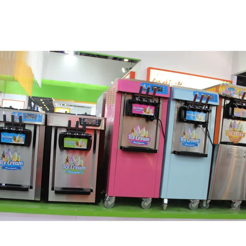 3 flavor soft ice cream commercial maker machines