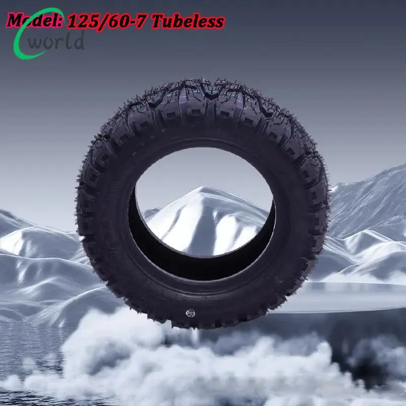 

Шина 125/60-7 для скутера, совместимая с заменяемыми уличными шинами 13x5.00-7, обеспечивает надежное сцепление