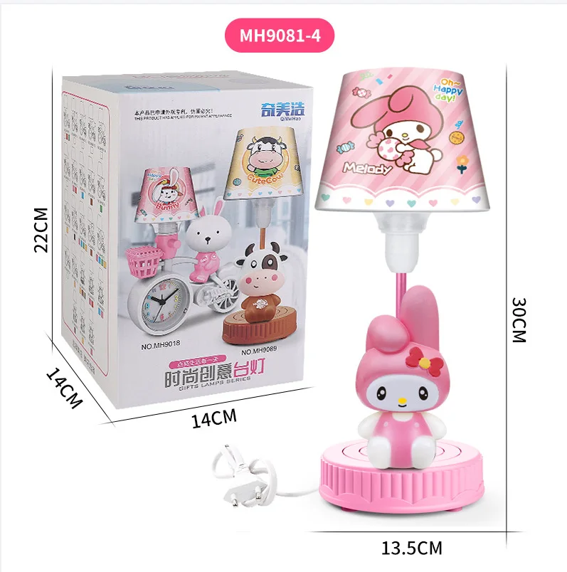 Miniso Mała Lampa Biurkowa Przycisk Ochronny Wtyczka Uroczy Sanrio Student Pulpit Księżyc Mała Lampka Nocna Świąteczny Prezent Urodzinowy