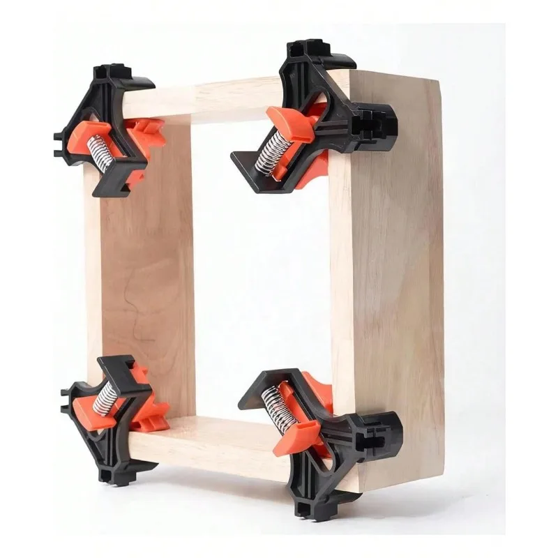 

4/8PCS Right Angle Fixing Clip Woodworking Clamp Adjustable Swing Corner Clamp Corner Clip Fixer for Welding Drilling Cabinets