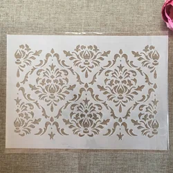 A4 29cm Palace Flower Texture DIY Layering Stencils Wall Painting Scrapbook Coloring Embossing Album Decorative Template