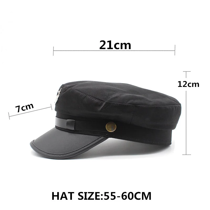 밀리터리 모자 군용 네이비 캡 영국 스타일 베레모 다용도 앵커 장식 패션 캐릭터 의상 선원 8M222