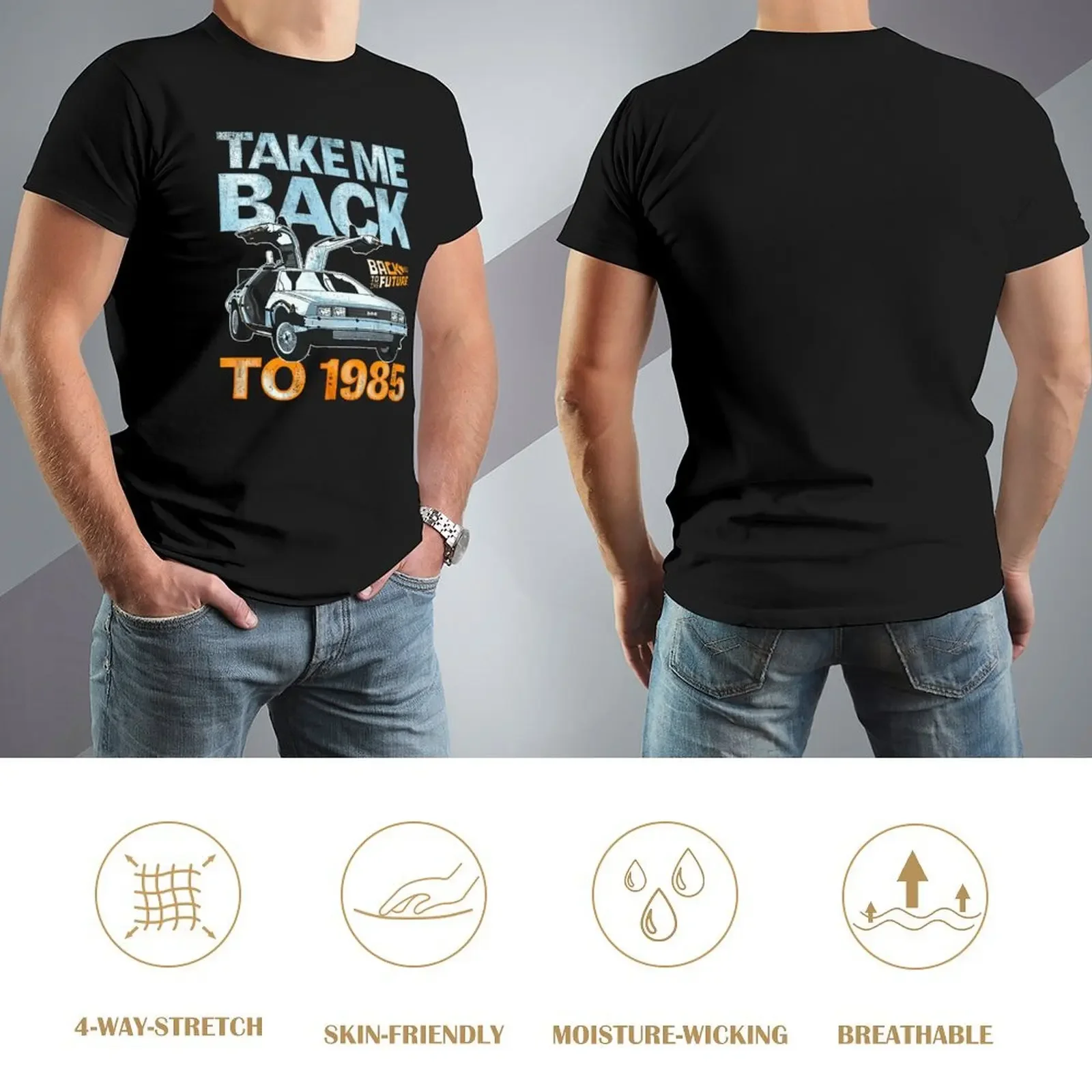 New OFFICIAL Back to The Future Take Me Back to 1985 DMC Delorean T Shirt Harajuku T-shirt 100% Cotton Graphics Tshirt Tops image 5