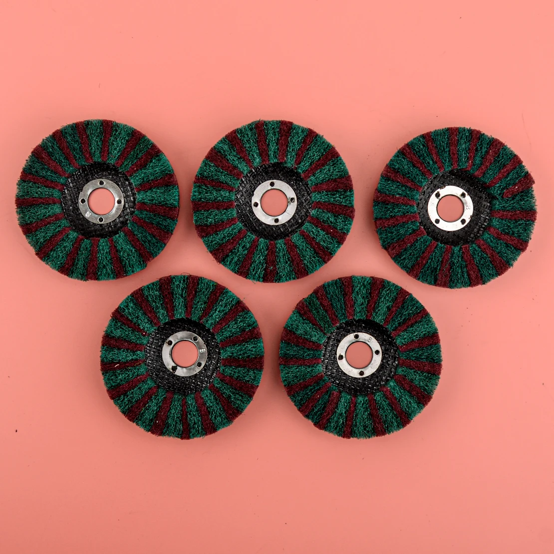 

5pcs 100mm 4" Scouring Pad Flap Polishing Wheel Abrasive Buffing Disc 150 & 240 Grit For Angle Grinder Metal Finishing