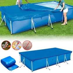 Large Swimming Pool Cover PE Woven Waterproof Rain Cloth Dust Cover Bracket Inflatable Round Swimming Pools Cover For Frame Pool