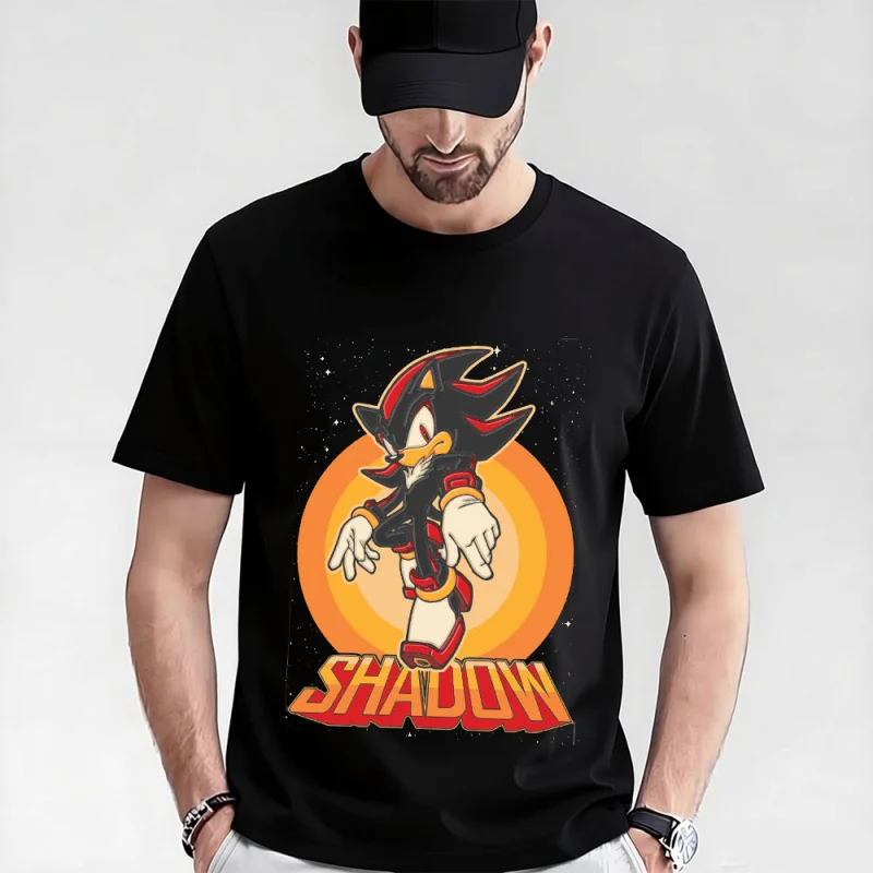 

Shadow the Hedgehog Gift t shirt for Anime lover 0115 Cartoon Sonic Graphic Tee Y2K clothes All size Tops S-6XL