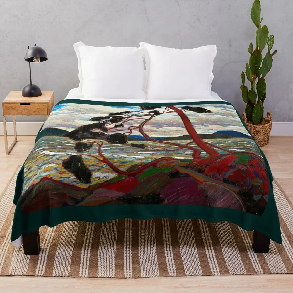 

WEST WIND : Vintage 1919 Tom Thomson Algonquin Park Art Print Throw Blanket Fashion Sofas Decoratives Blankets