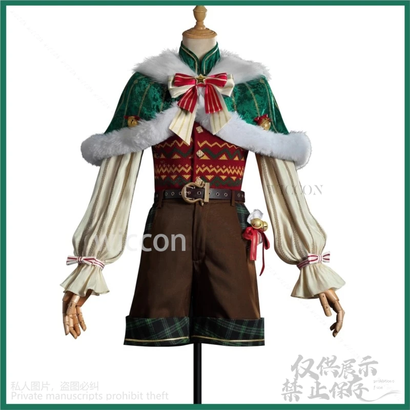 Disfraz de Cosplay de Anime Game Identity V Edgar Valden, sudaderas de pintor de Navidad, uniforme, peluca, sombrero, traje personalizado para hombre y mujer