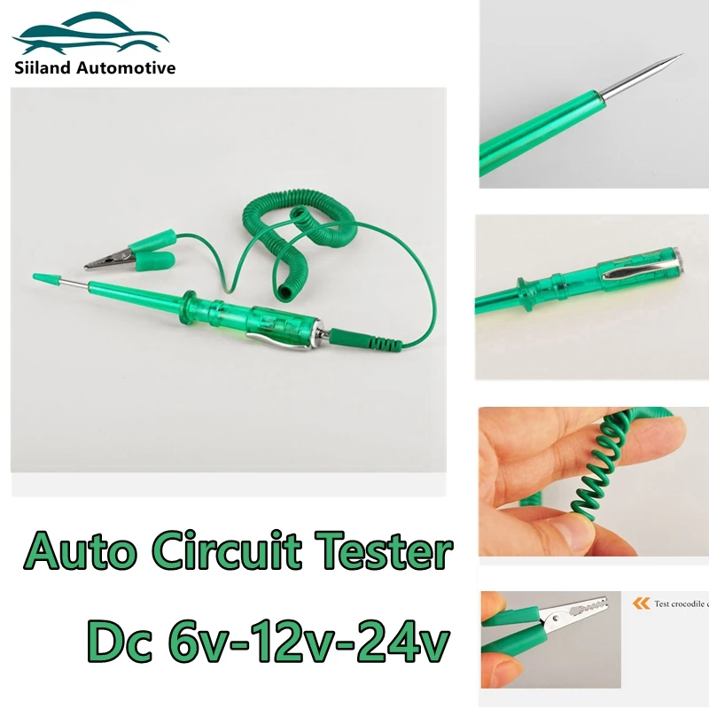 

Newest Portable Auto Circuit Tester With Led Light Dc 6v-12v-24v 85486 Probe Repair Electric Test Pen