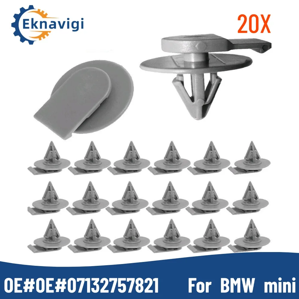 20Pcs OE#07132757821  For BMW Mini Cooper Mini Fender Wheel Eyebrow Clip Plastic Rivet Clip