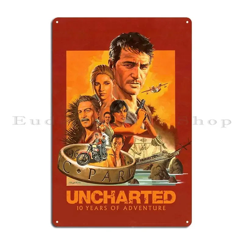 The Uncharted Adventure Metal Sign Party Printing Cinema Printing Plaques Tin Sign Poster