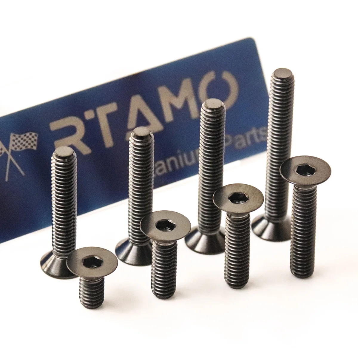 RTAMO Titanium Bolt M6X10/12/15/20/25/30/35/40/45/50mm Countersunk Hex Head TC4 Ti Alloy Screw Bike Motorcycle Adapter Fastener