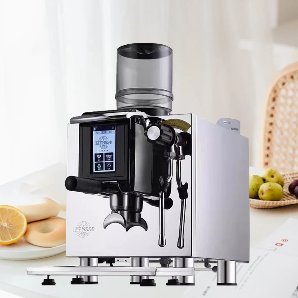 2024 Newest Equipment Stainless Steel Espresso Coffee Machine Professional Automatic Pre-Soaking High Speed Grind Coffee Machine