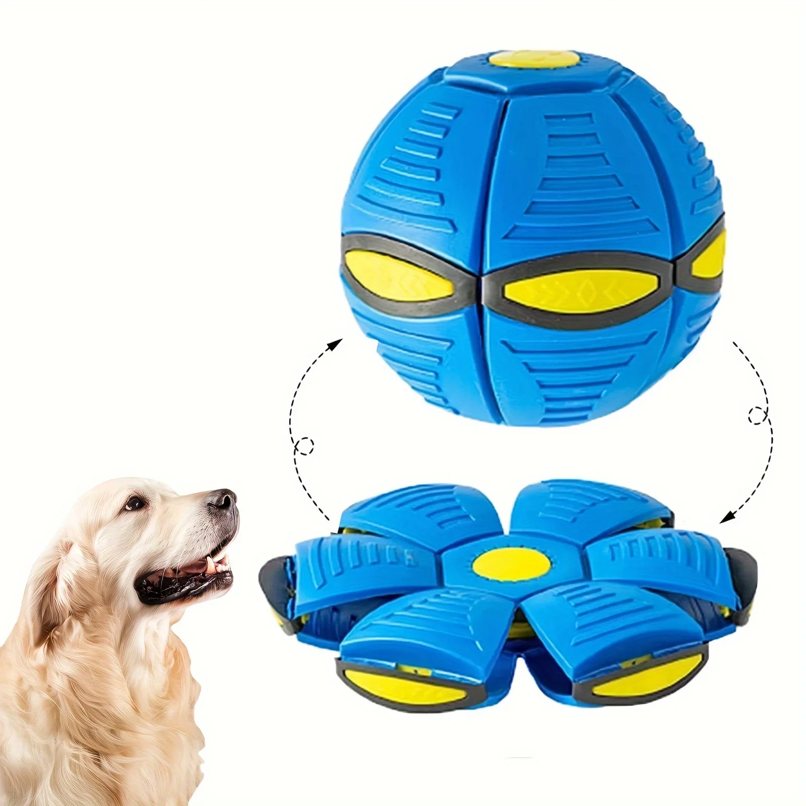 Frisbee elastic deformation toy bouncing ball durable and elastic dog pet toy suitable for outdoor activities and exercise