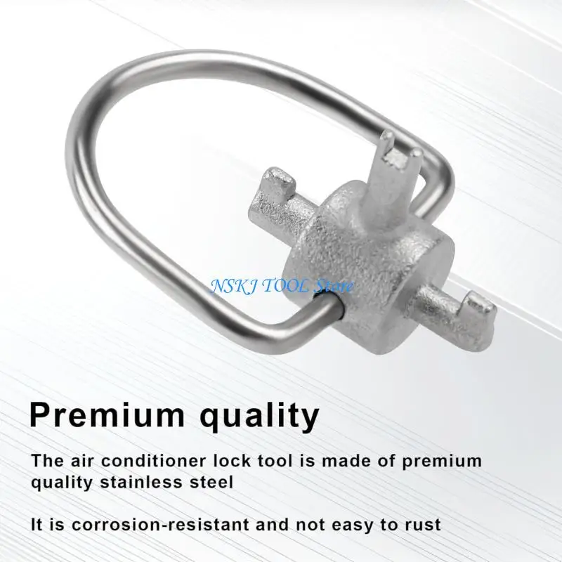 L8RC 2Pcs Stainless Steel HVAC Lock Cap Removal Tool Triple Slot Design for Refrigerants HVAC Refrigerants Safety Caps