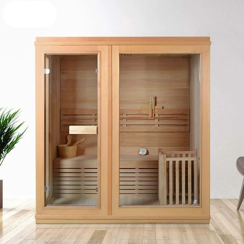

STLFSolid Wood Wet Steam Sauna Room with Control Panel Home Comfortable Steam Sauna Room