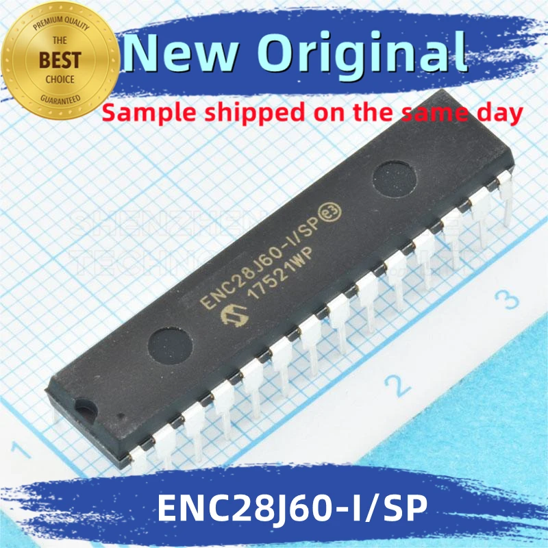 

2PCS/lot ENC28J60-I/SP ENC28J60 Integrated Chip 100%New And Original BOM matching