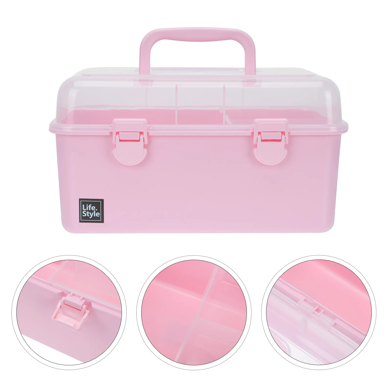 

1Pcs Hair Accessory Box Durable Portable Plastic Storage Organizer for Medicine Cosmetics Jewelry Home Outdoor Practical Storage