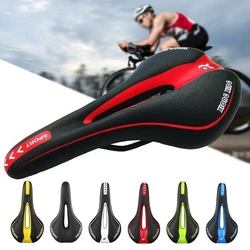 Mountain Road Bike Seat Comfortable Soft Cycling Cushion Exercise Bike Saddle PU Leather Gel Filled Shockproof Bicycle Saddle