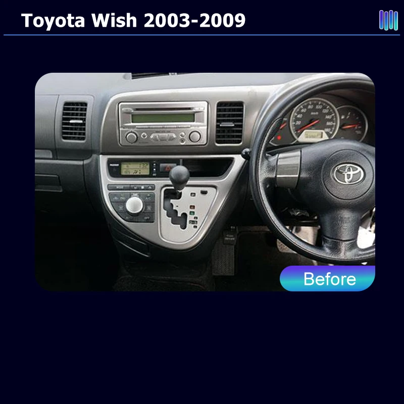 AI VOICE roadivox Android car radio for  Toyota Wish 2003 2009 GPS Navigation video Multimedia Player tape recorder  carplay