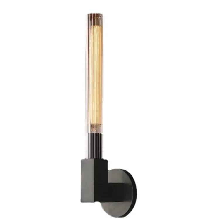 

Single Head/double Head Clear Glass Wall Lamp Retro Hotel Clubhouse Corridor Wall Sconces Designer Bedroom Living room Light