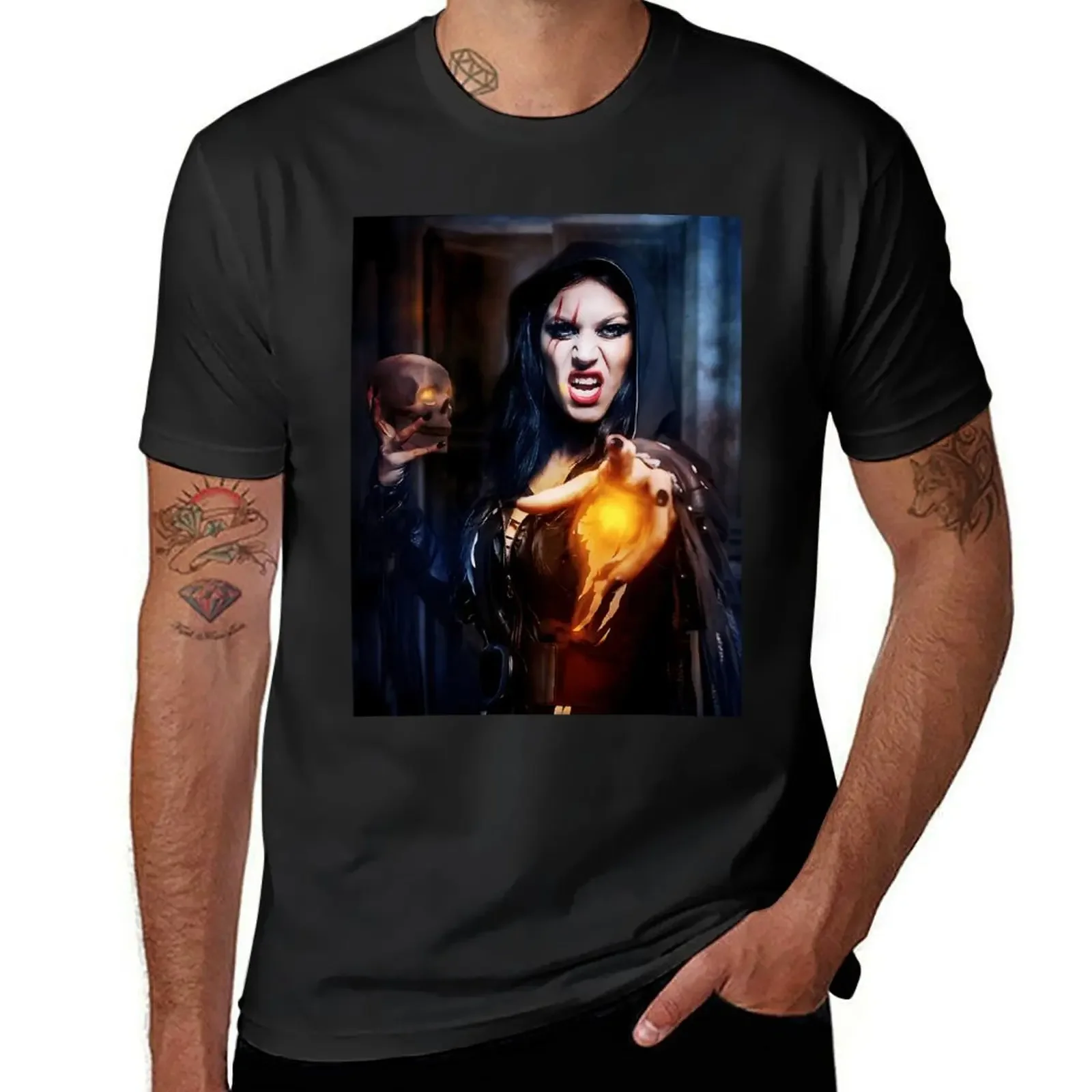 Cristina Scabbia Lacuna Coil T-Shirt for a boy anime stuff anime oversized black t-shirts for men