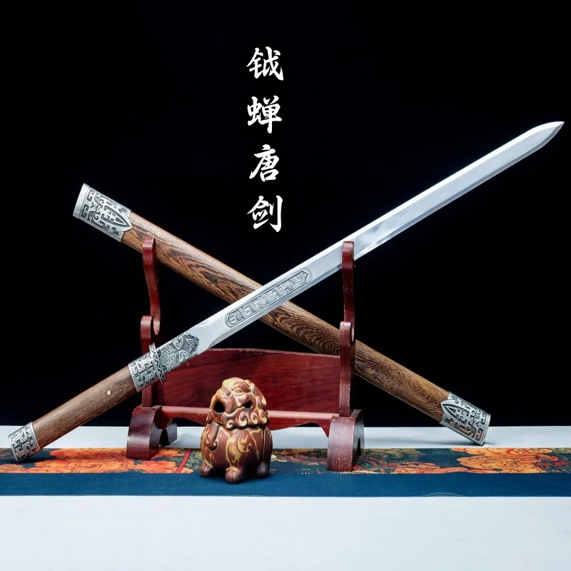 Longquan espada de Cine y Televisión de ciudad, espada Tang de estilo largo, arma fría, estilo antiguo, adorno decorativo artesanal
