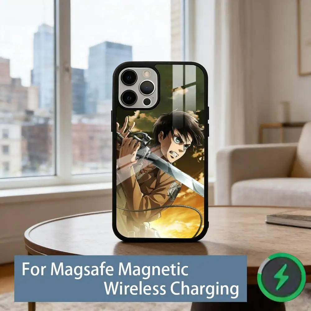 A-Attack on T-Titan E-Eren   Phone Case Magnetic with Magsafe Wireless Charging For iPhone17,16,15,14,13,12,11 Plus,Pro