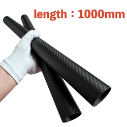 1pcs 1000mm Lengt Carbon Fiber Tube OD18-35mm High Hardness Composite Material 3K Twill Matte for Plant Protection Aircraft Part