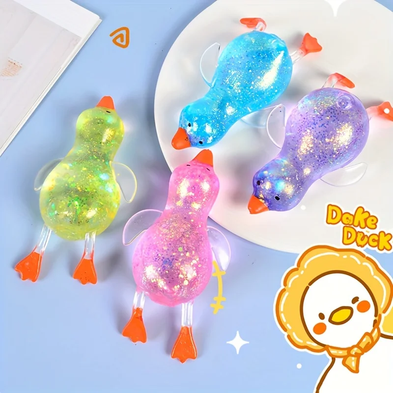 Engraçado bonito elástico macio pato brinquedos mole espremer alívio do estresse brinquedos para adultos brinquedos fidget favores de festa para crianças presentes