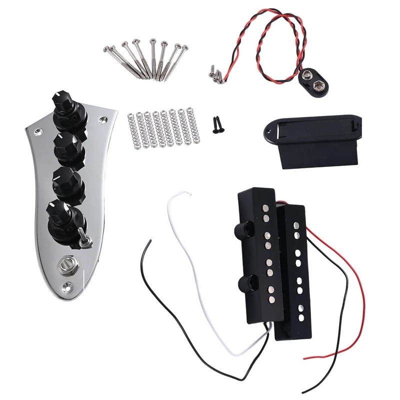 

5 Jazz JB-08 Bass Loaded Control Plate Plastic+Metal Musical Instrument Accessories For 4/5 String Bass Guitar Parts