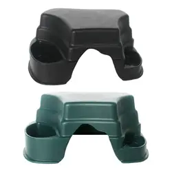 Plastic Reptile Hideout Cave Box with Basin Shelter House Hiding Ornament Easy Clean for Frog Snake Snakes Leopard Amphibians
