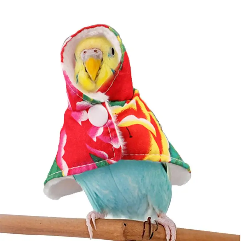 Stylish Hooded Cape for Birds Plush Cape