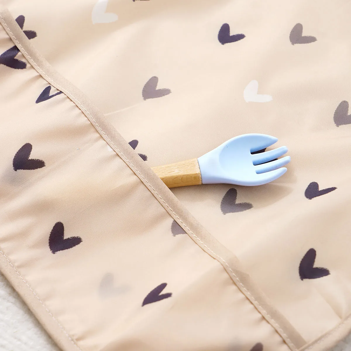 Celemek Bayi Lengan Panjang Dapat Dicuci dengan Mesin Cepat Kering Ukuran Universal untuk Kursi Makan, Kereta Dorong, Meja, Ideal untuk Bayi