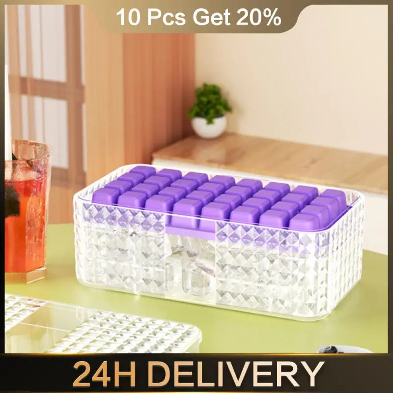 Tray Plastic 32/64/96 Grids Ice Mold And Storage Box Kitchen Accessories Ice Ball Storage Container Box 2 In 1 Portable